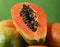 Fresh sliced papaya