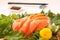Fresh Slices of Raw Salmon Sashimi, Japanese Food