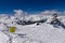 Fresh snow and danger sign at the off piste terrain at the Meribel ski area.