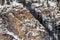 Fresh snow dusting over the rocky mountain - colorado