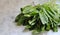 Fresh sorrel, a bunch of green sorrel leaves, green plant, a natural ingredient of dishes