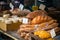 Fresh sourdough breads on display for sale