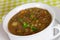 A fresh spoonful of lentil stew