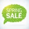 Fresh spring sale speech bubble business background