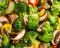 Fresh stir-fried vegetables (broccoli, zucchini, peppers, mushrooms)