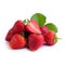 Fresh strawberries isolated over a white background