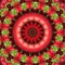 Fresh strawberry abstract pattern kaleidoscope