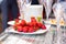 Fresh strawberry buffet,buffet restaurant, snack, restaurant, d