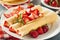 Fresh Strawberry French Crepes