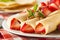 Fresh Strawberry French Crepes