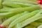 Fresh strips of fresh juicy cucumber sliced for sushi