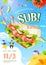 Fresh submarine sandwich ads