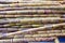 Fresh sugarcane in Delhi bazaar, India