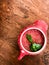 Fresh summer watermelon cocktails in a fish bowl