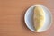 Fresh sweet durian on white plate