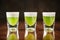 Fresh sweet green sour shot alcohol cocktails