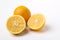 Fresh sweet lemon or mosambi fruit on white background