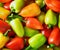 Fresh sweet peppers. Vegetable background