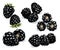 Fresh, sweet and tasty blackberry. Sweet fruit. Forest berry. 3d vector icons set. Realistic illustration of eco food