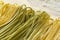 Fresh Tagliolini bicolore pasta
