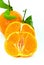 A fresh tangerine - close up