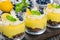 Fresh-tasting summer dessert - Lemon Cheesecake Mousse in cups