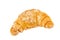 Fresh and tasty croissant over white background, clipping path