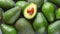 Fresh and tasty green avocados. Natural vegetable. Organic and natural food