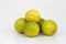 A fresh and tasty juicy lime solated on white