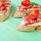 Fresh tasty salami sandwiches. Appetizing sandwiches with smoked
