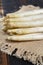 Fresh tasty white asparagus, seasonal vegetable, new harvest, re