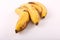 Fresh three bananas fruits
