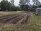 Fresh tilled garden with rows