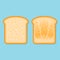 Fresh and toasted bread. Flat style vector illustration.