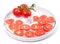 Fresh tomato prepared to dehydrated