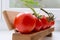 Fresh Tomatoes on a bench