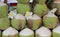 Fresh Topical coconuts at market thailand