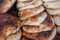 Fresh traditional Iraqi flat bread sold at the farmers market