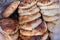 Fresh traditional Iraqi flat bread sold at the farmers market