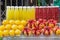 Fresh tropical juice for sale in Bangkok, Thailand