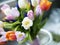 Fresh Tulips Flowers Arrangement Decorative