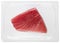 Fresh tuna steak vacuum packed in plastic