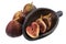 Fresh Turkish figs with a wooden scoop
