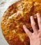 Fresh Turkish pita, fasting and pita bread for iftar