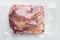 Fresh uncooked raw meat beef brisket,with ingredients for smoking  making  barbecue, pastrami, cure, vacuum sealed ready for sous