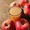 Fresh unfiltered apple juice