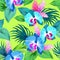 Fresh vector orchids pattern