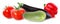 Fresh vegetable eggplants,marrow , tomatoes and red pepper isolated on white