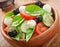 Fresh vegetable greek salad