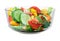 Fresh vegetable salad in a bowl. With clipping path